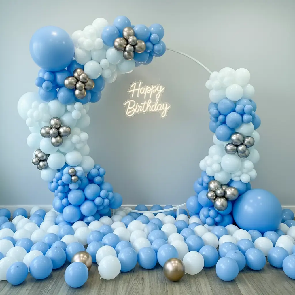 Elegant Blue Birthday Decoration