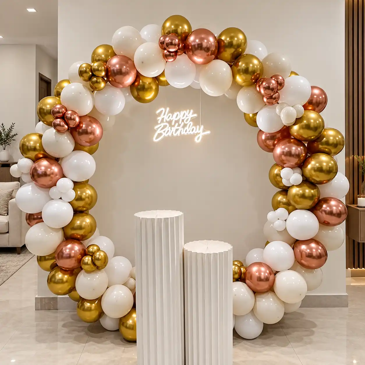 Elegant Birthday Setup for Home