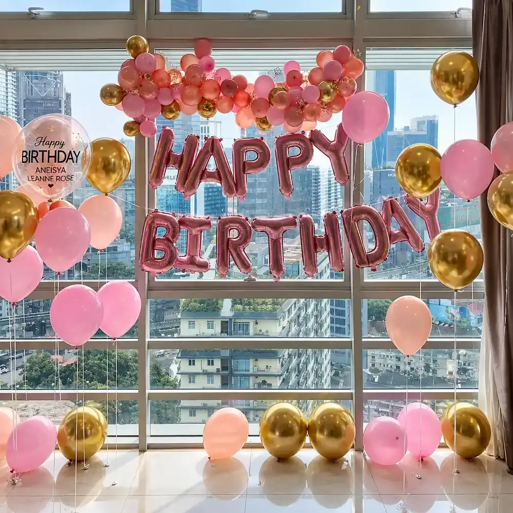 Pink Theme Balloon Decoration