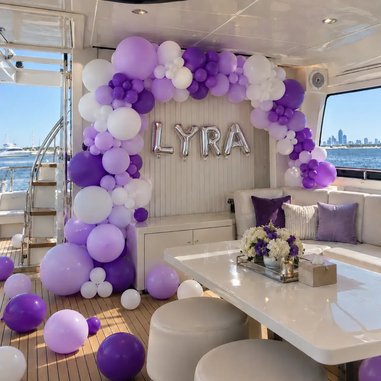 Private Yacht Birthday Decoration