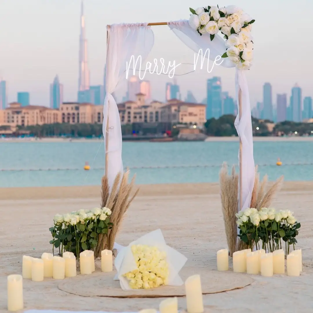 Aesthetic Beach Proposal Setup 