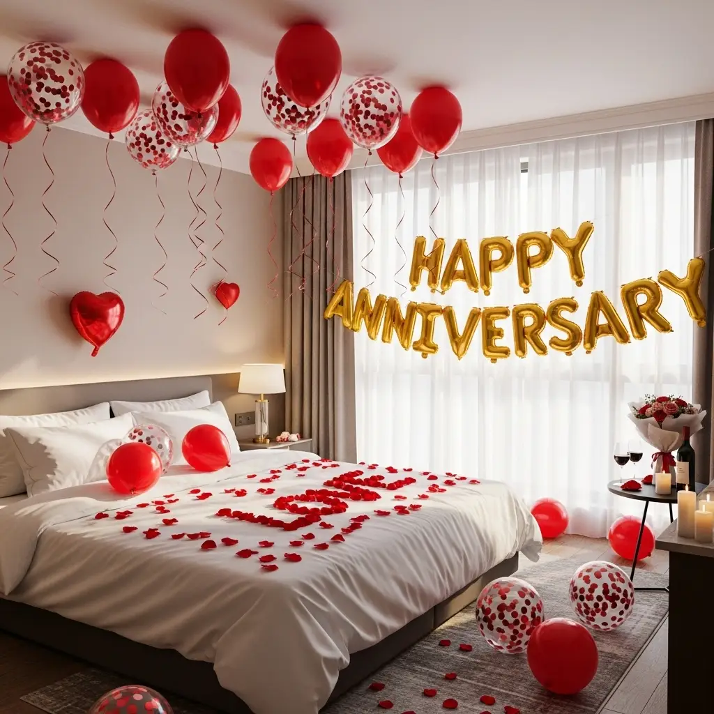 Classic Anniversary Room Decor in Dubai