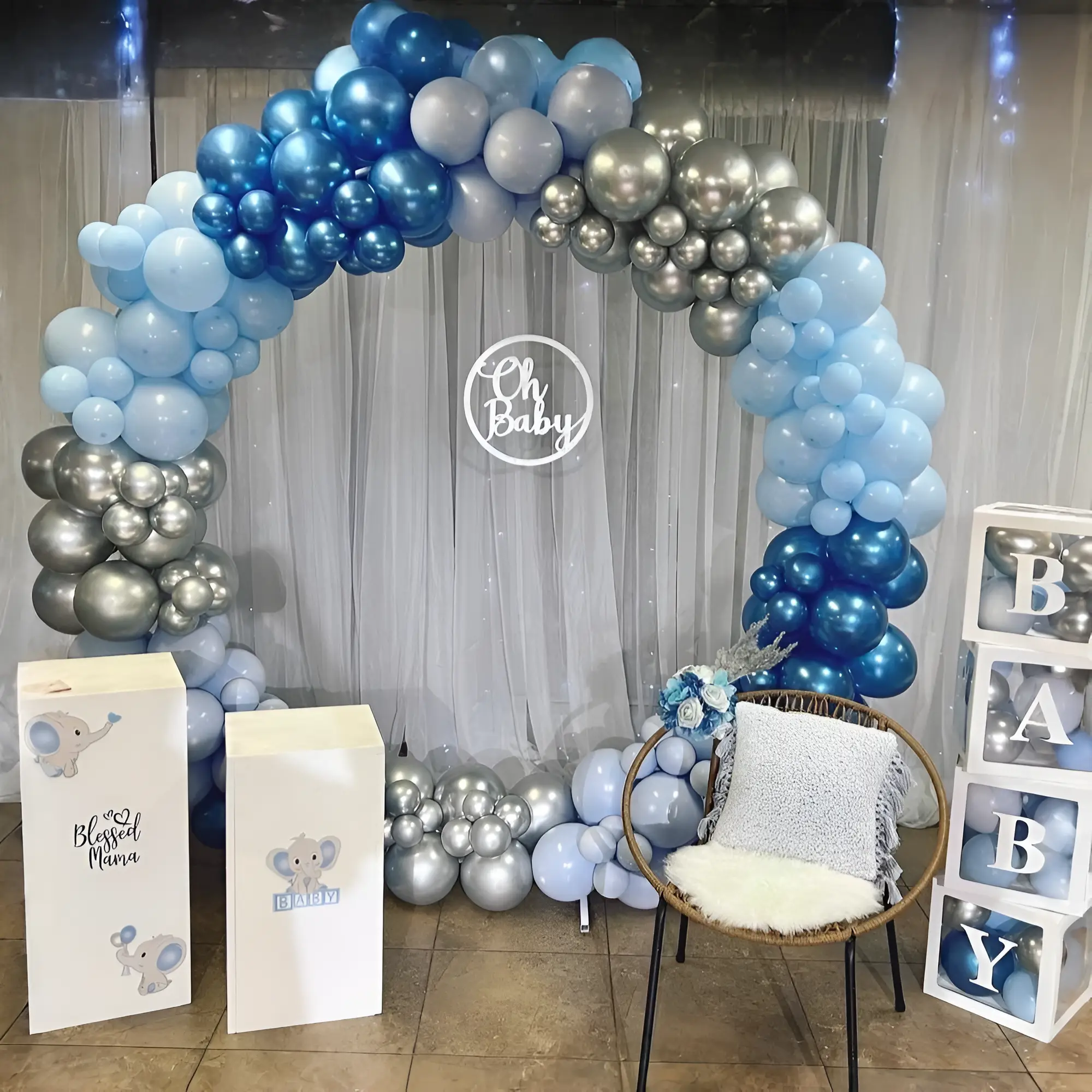 Tiny Miracle Baby Shower Setup