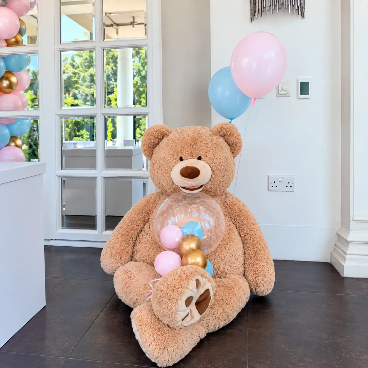 Pastel Gender Reveal Balloon Arch