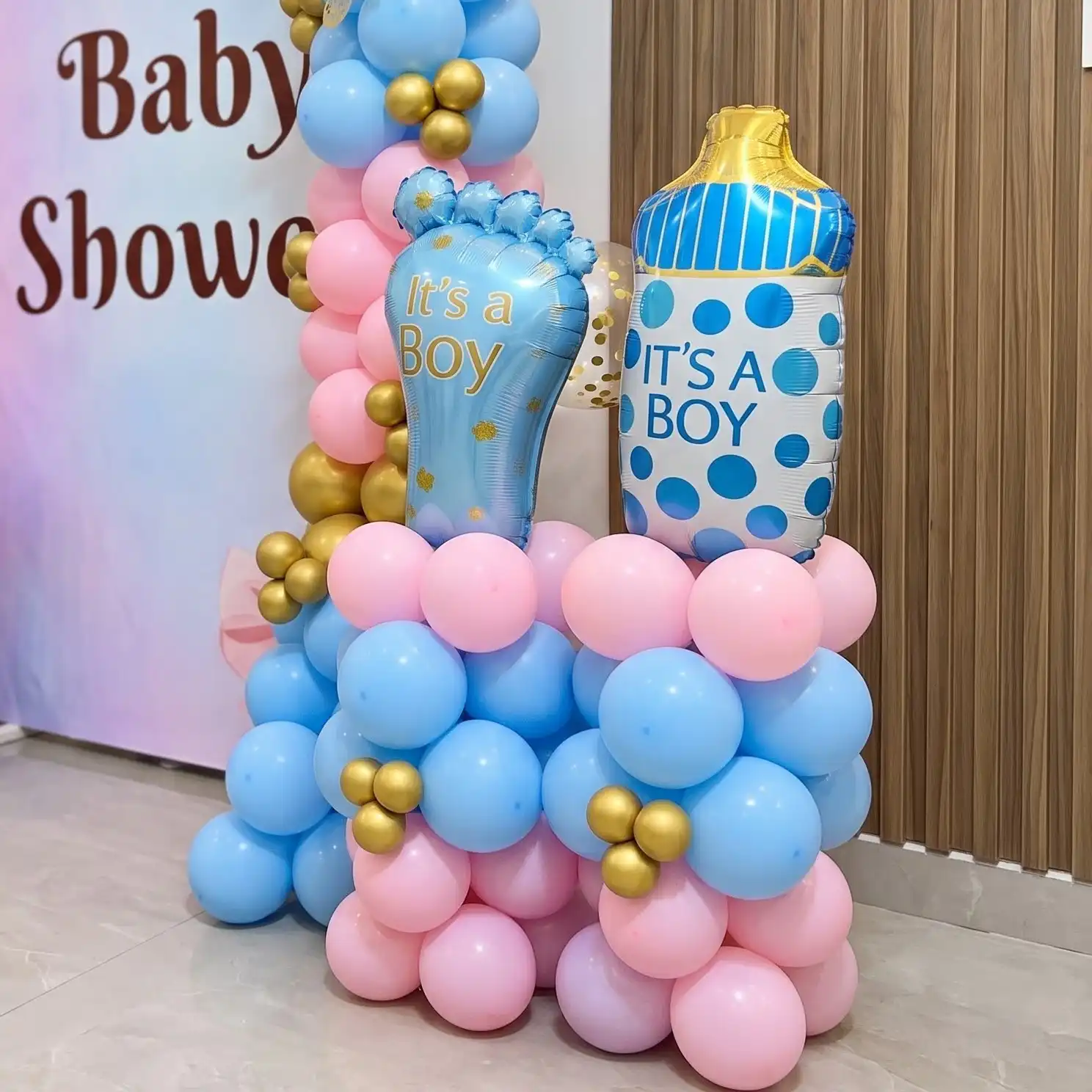 Premium Baby Shower Balloon Decoration Setup