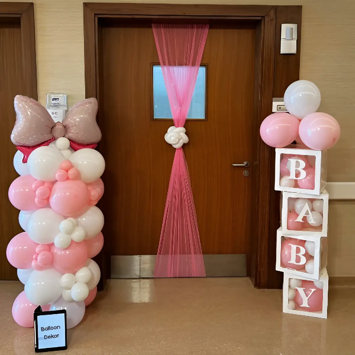 Tied with Love Welcome Baby Balloon Setup