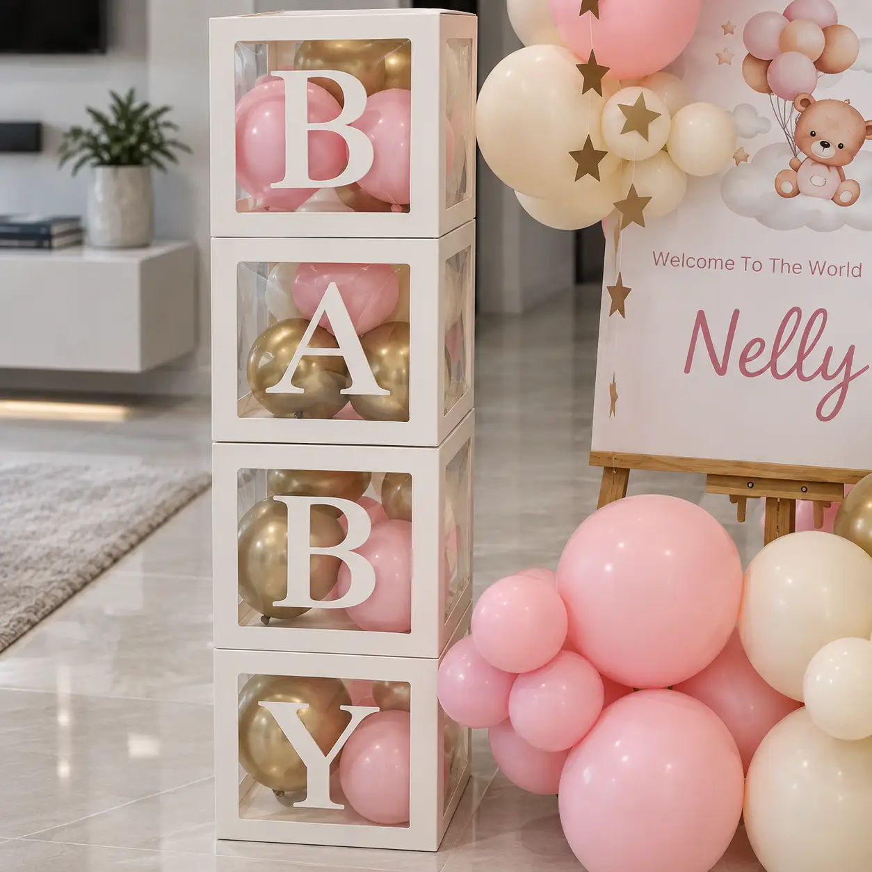 Hospital Balloon Decoration For Baby Girl