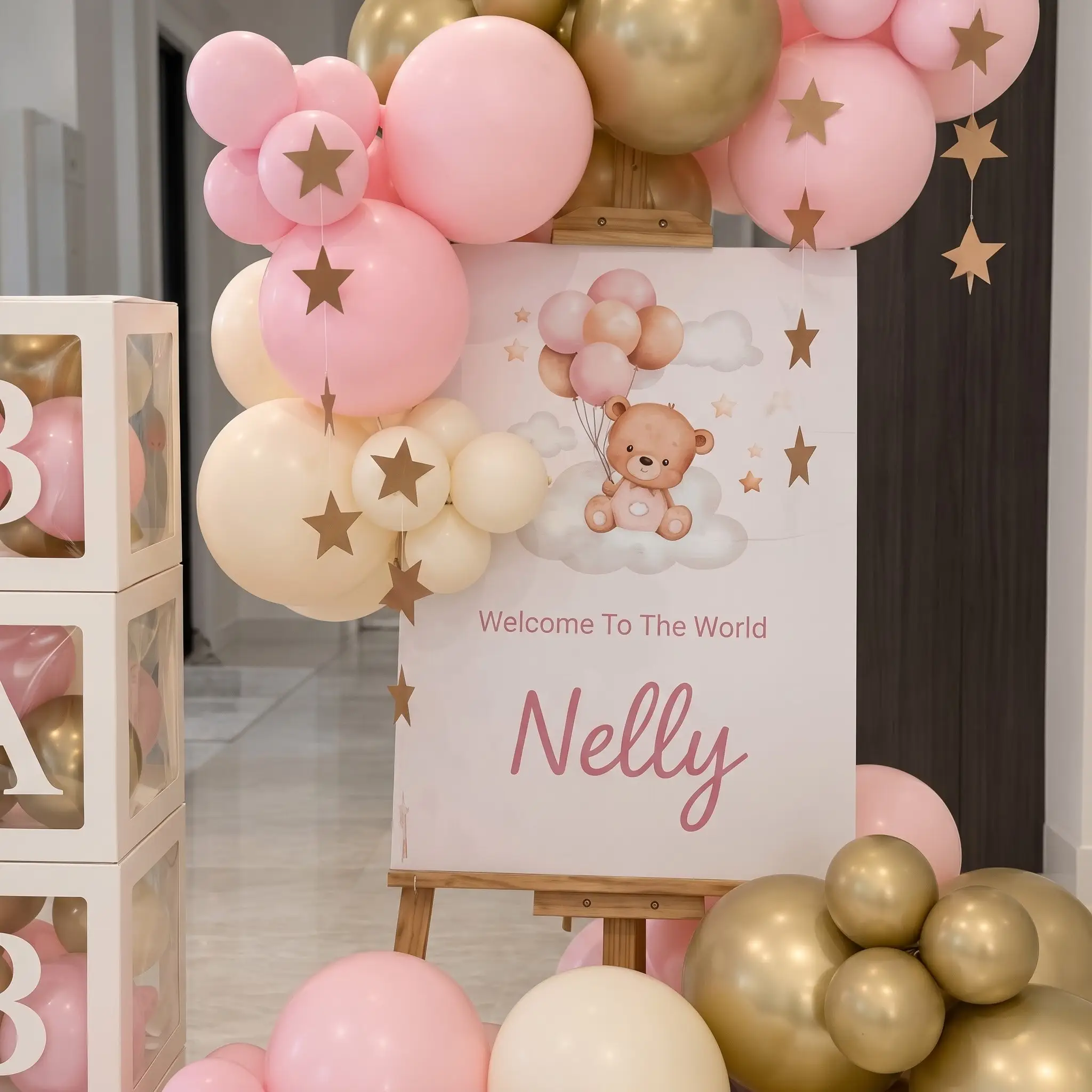 Hospital Balloon Decoration For Baby Girl