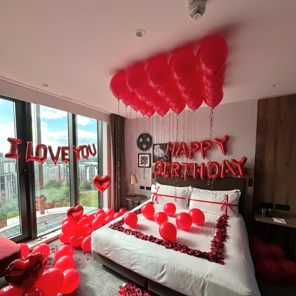 Elegant Dream Birthday Room Setup