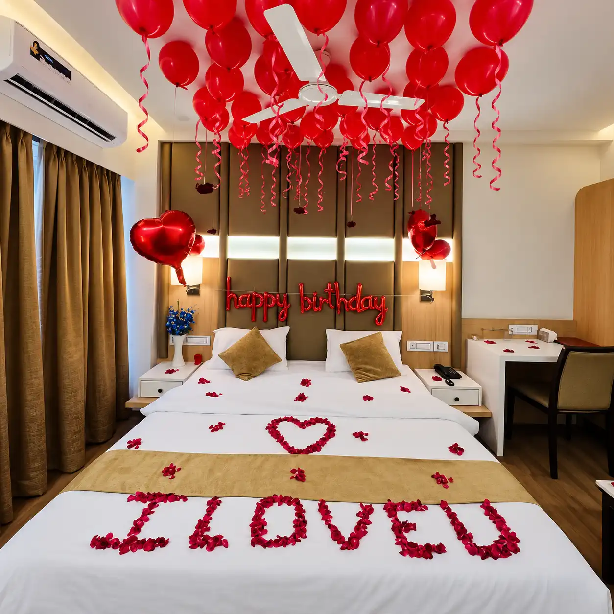 Romantic Birthday Room Decoration in Abu Dhabi