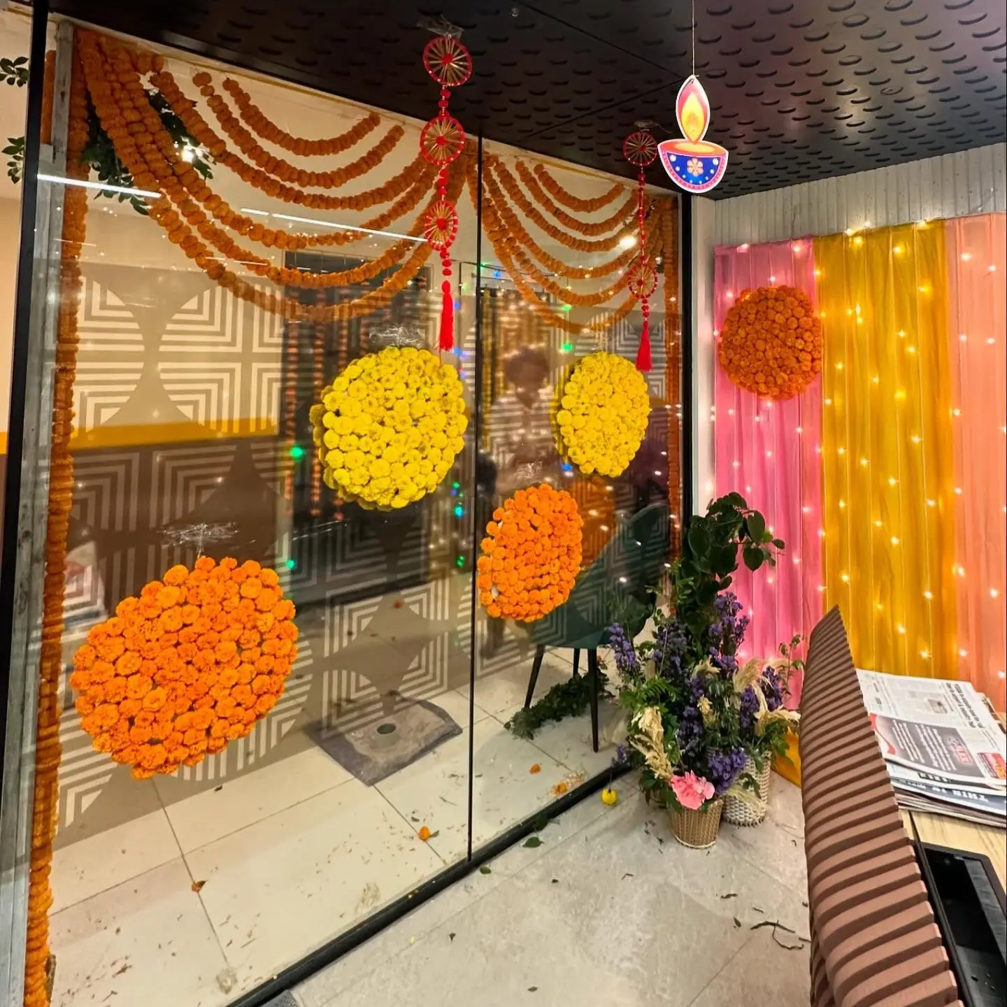 Trendy Office Reception Decoration in Dubai