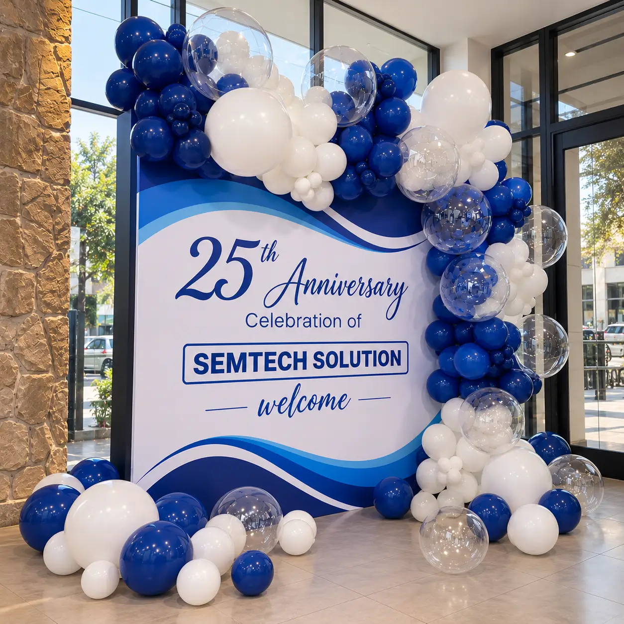 Corporate Anniversary Backdrop Decoration