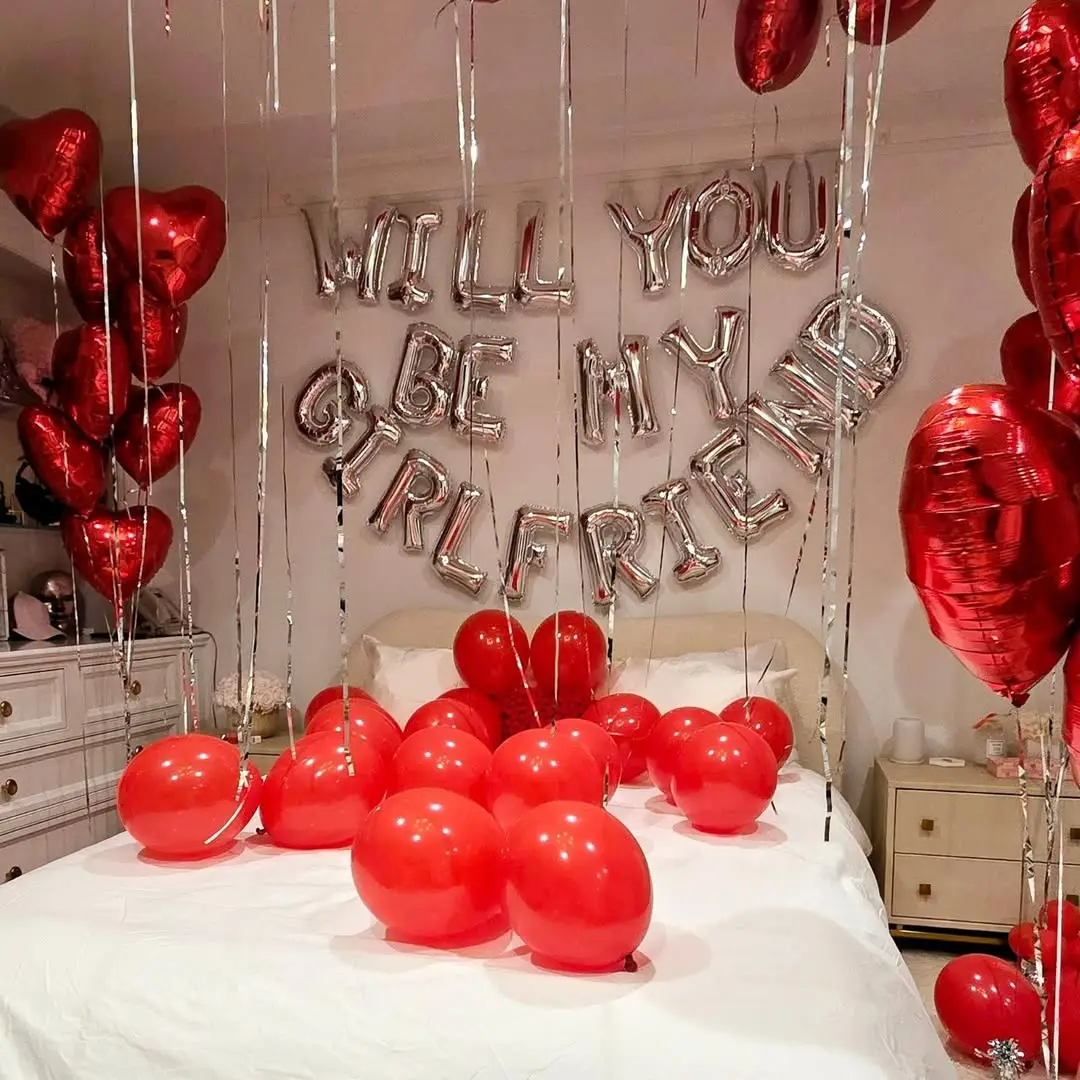 Be Mine Balloon setup