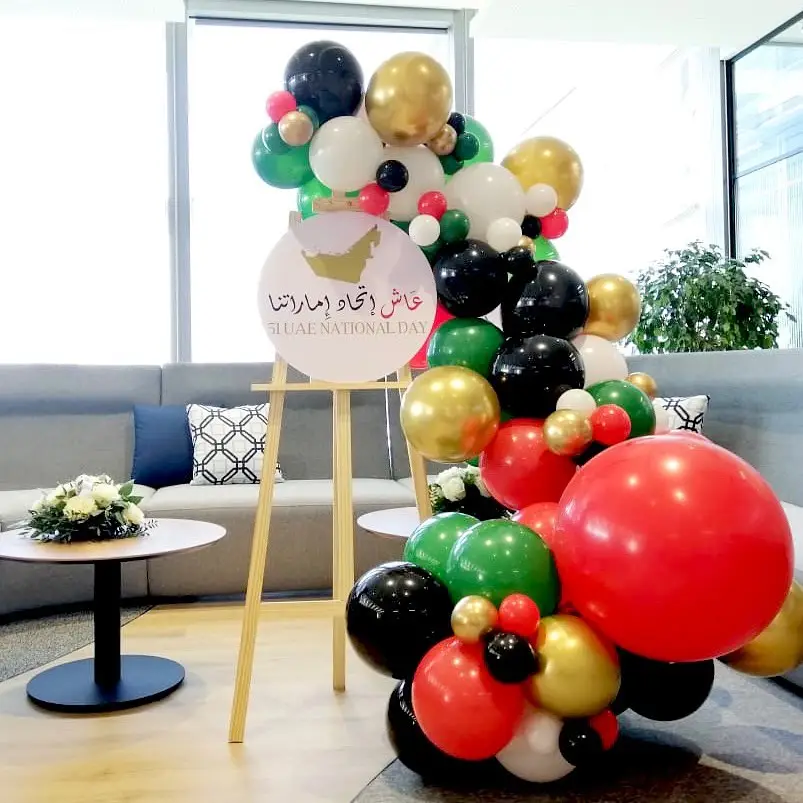 Indoor Balloon Setup for UAE National Day Office Party