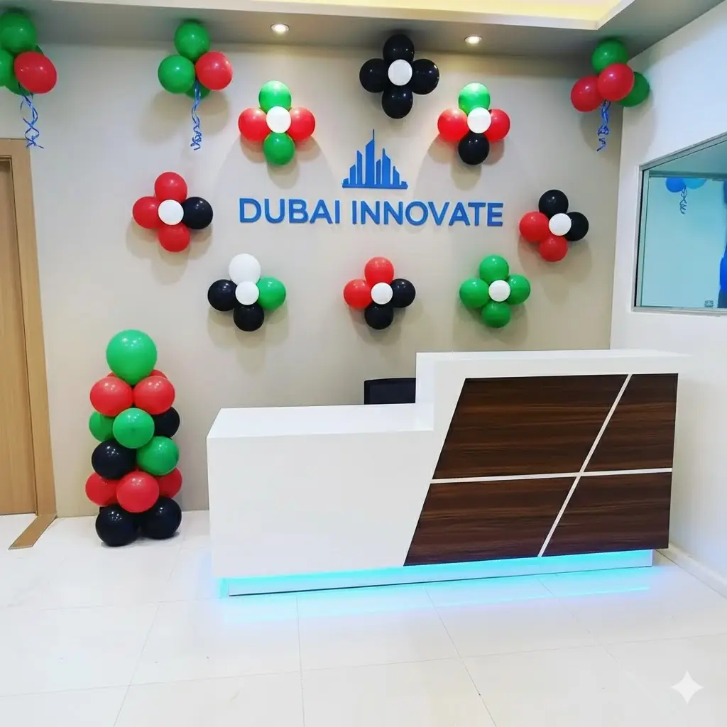 Flag Day Office Reception Decor Dubai