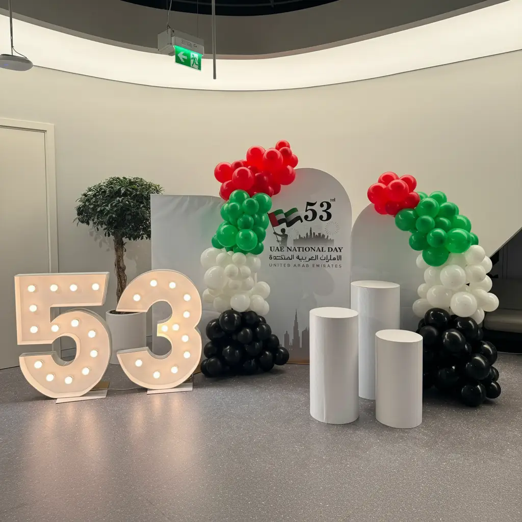 Premium Flag Day Balloon Decor UAE