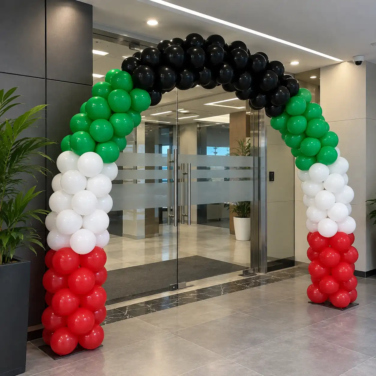 Indoor Balloon Setup for UAE National Day