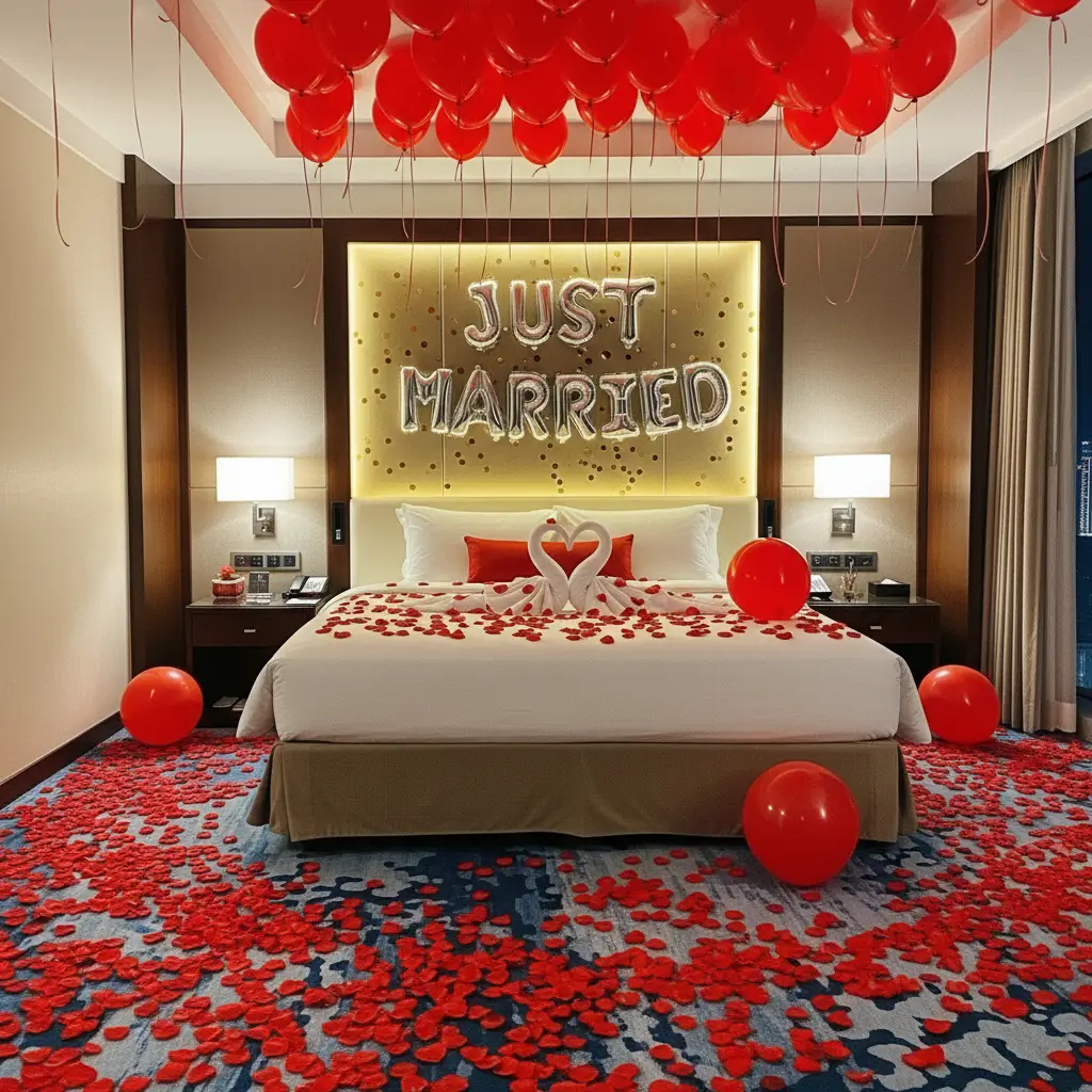 Rose Bliss Wedding Night Decoration