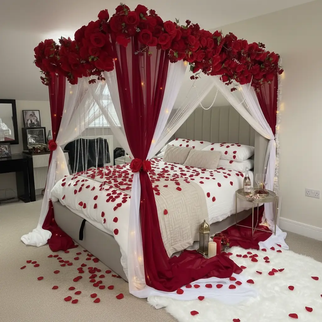 Newlywed Couple Night Room Setup