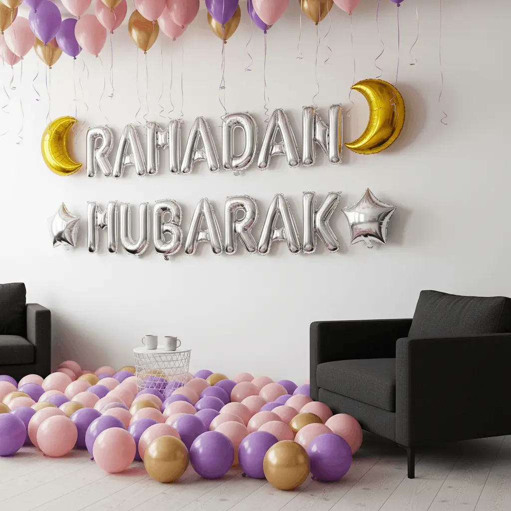 Eid Mubarak Balloons Decoration