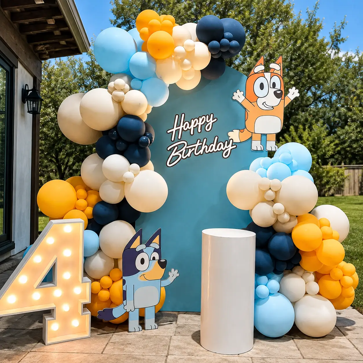 Bluey Theme Birthday Backdrop