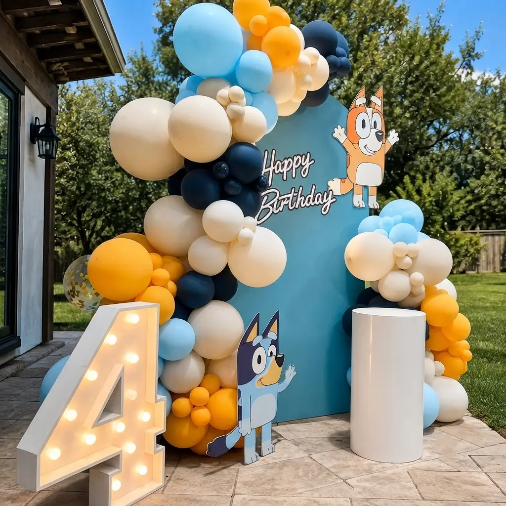 Bluey Theme Birthday Backdrop