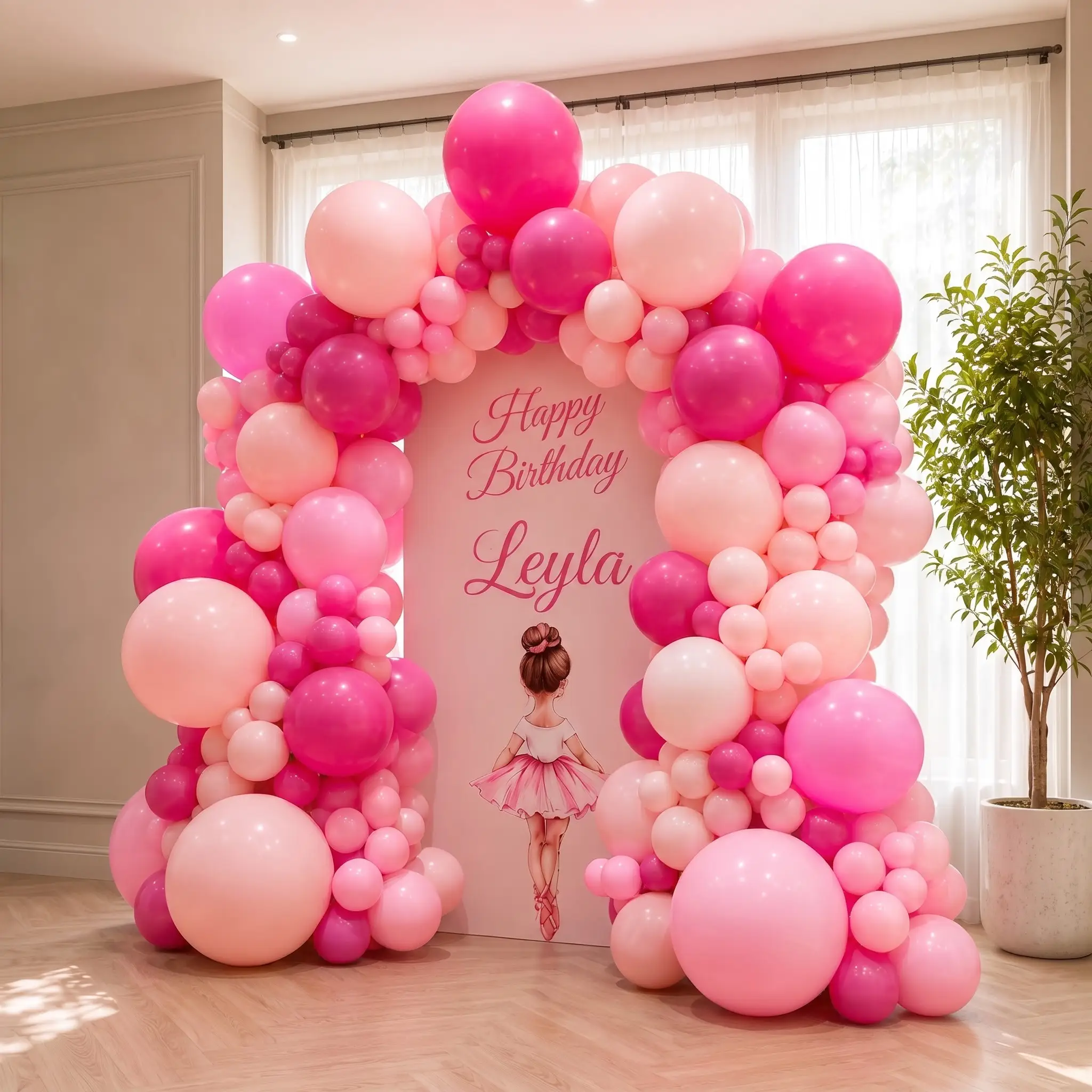 Cute Pink Kids Birthday Decor in Dubai