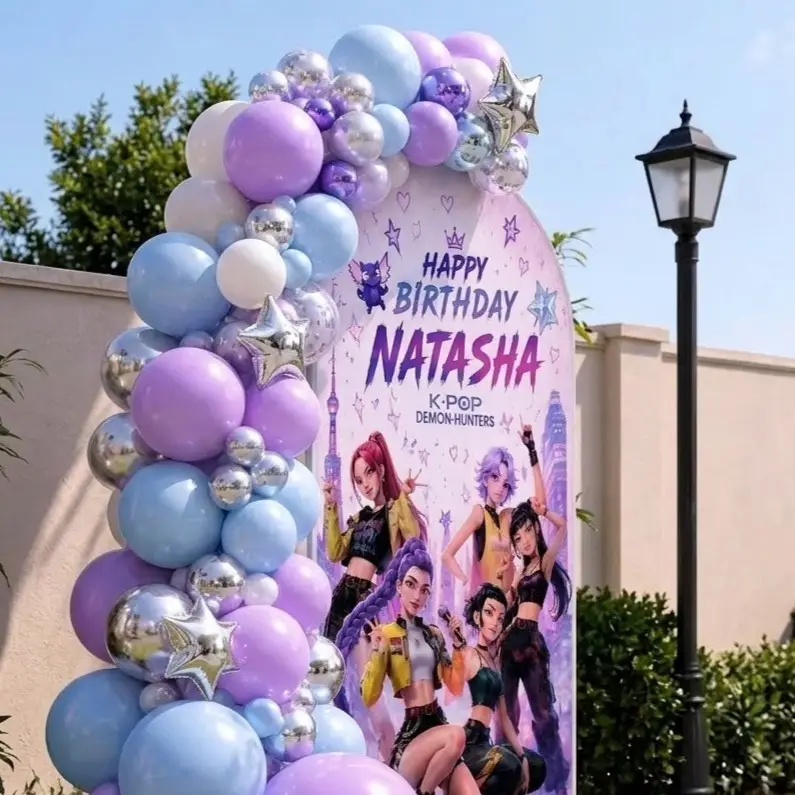 K-Pop Birthday Backdrop for Kids