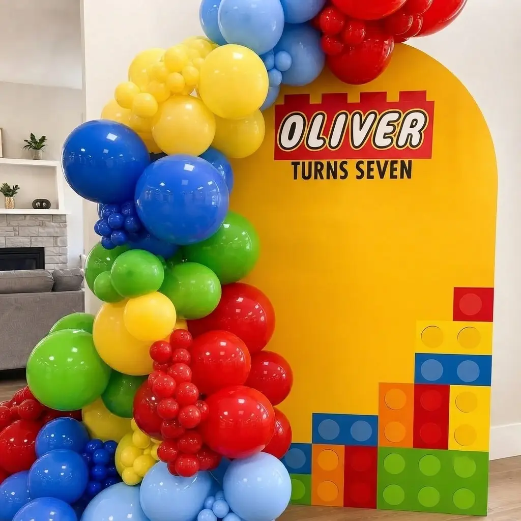 Lego Theme Birthday Backdrop