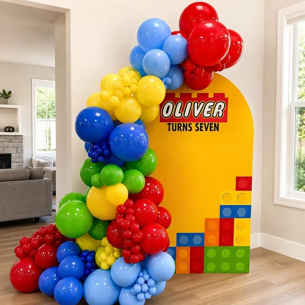 Lego Theme Birthday Backdrop