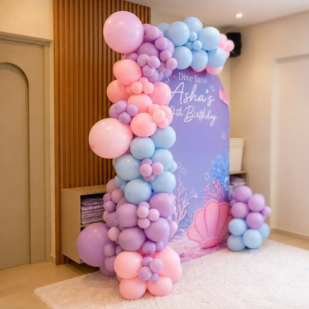 Mermaid Birthday Balloon Decoration