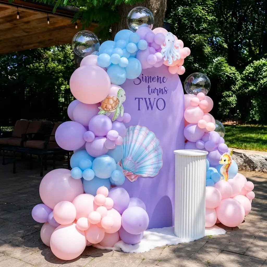 Mermaid Theme Birthday Setup