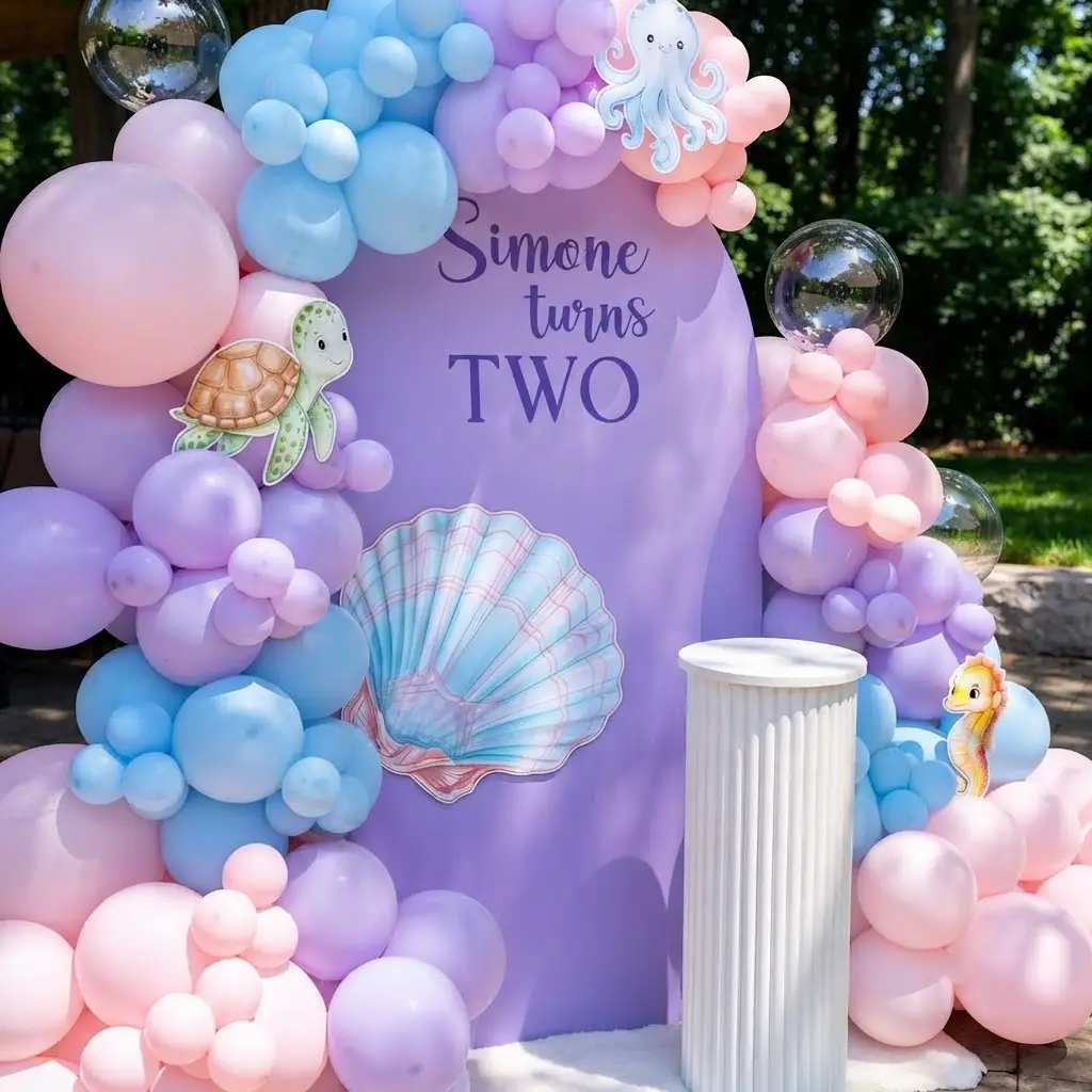 Mermaid Theme Birthday Setup