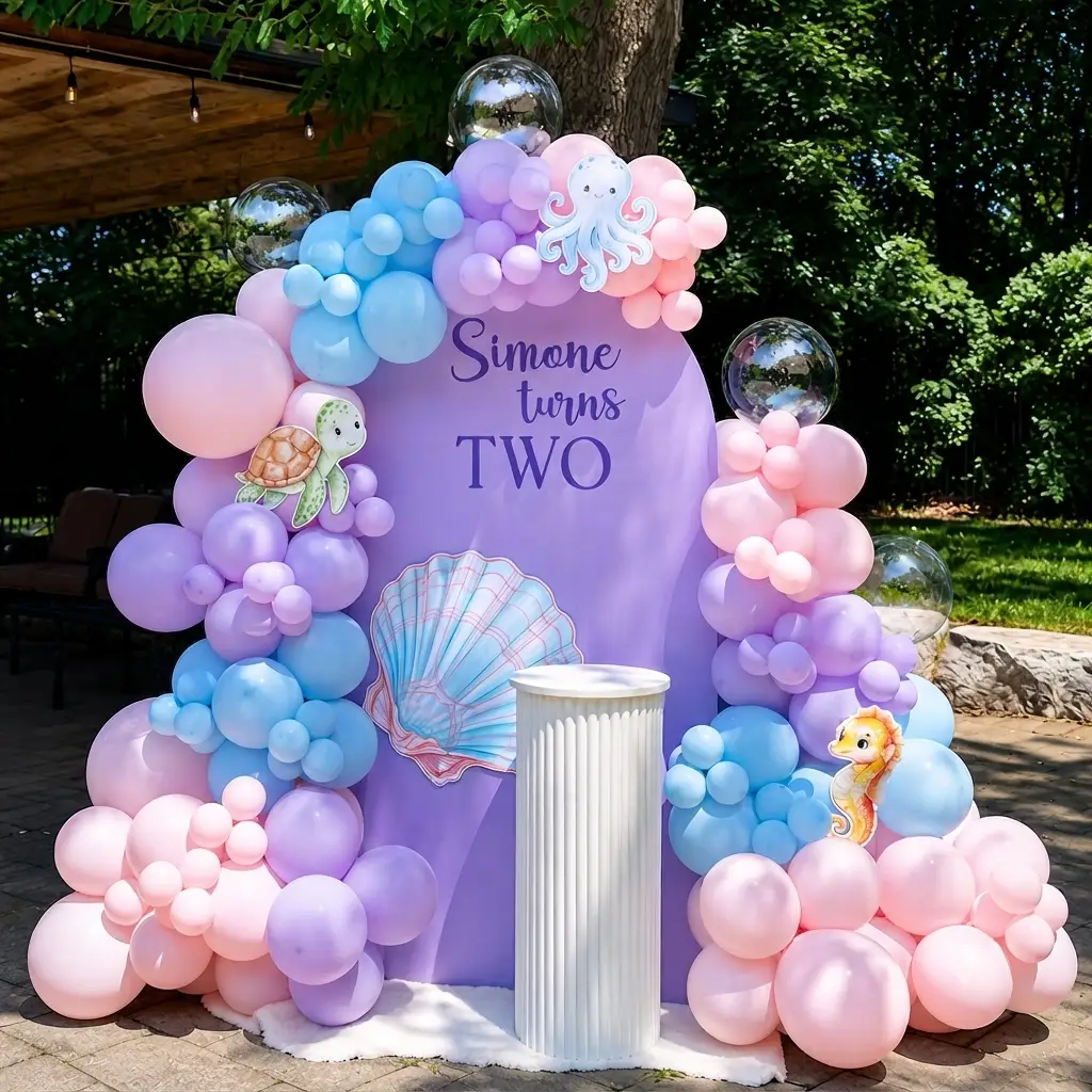 Mermaid Theme Birthday Setup