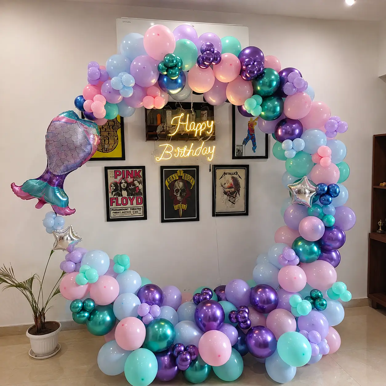 Mermaid Theme Party Backdrop