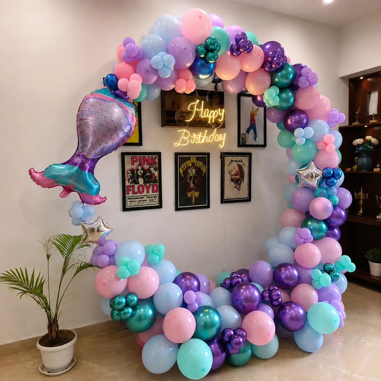Mermaid Theme Party Backdrop