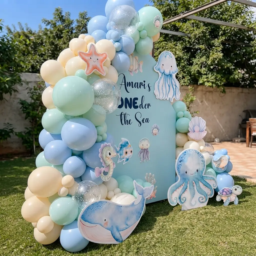 Ocean Theme Birthday Party Setup