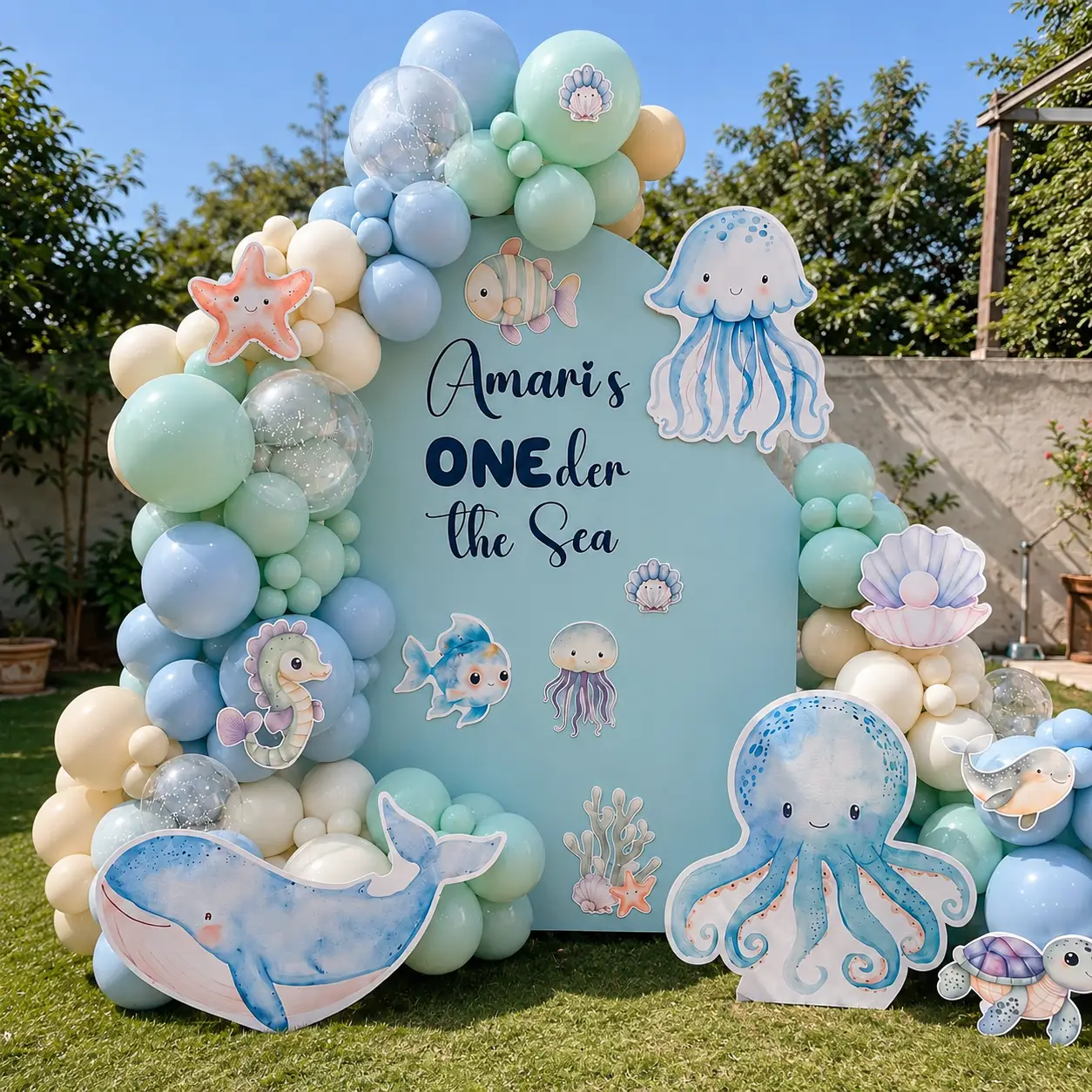 Ocean Theme Birthday Party Setup