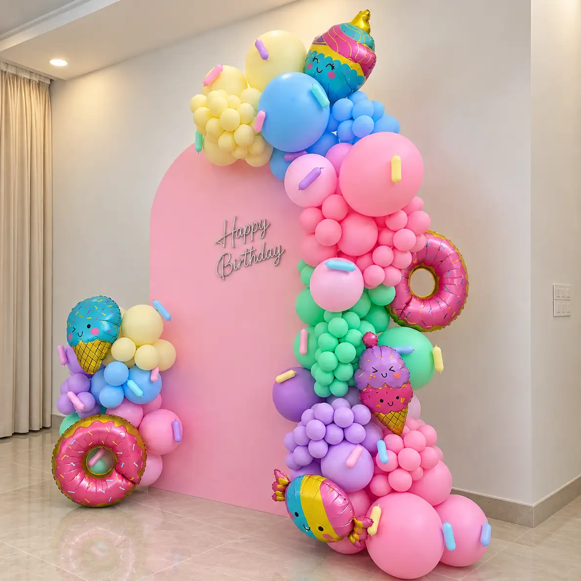 Pastel Ice Cream Candyland Birthday Theme