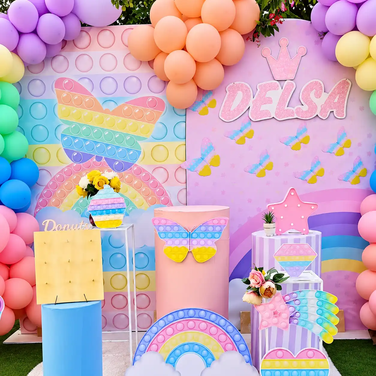 Pastel Pop-It Sensory Kids Birthday Theme