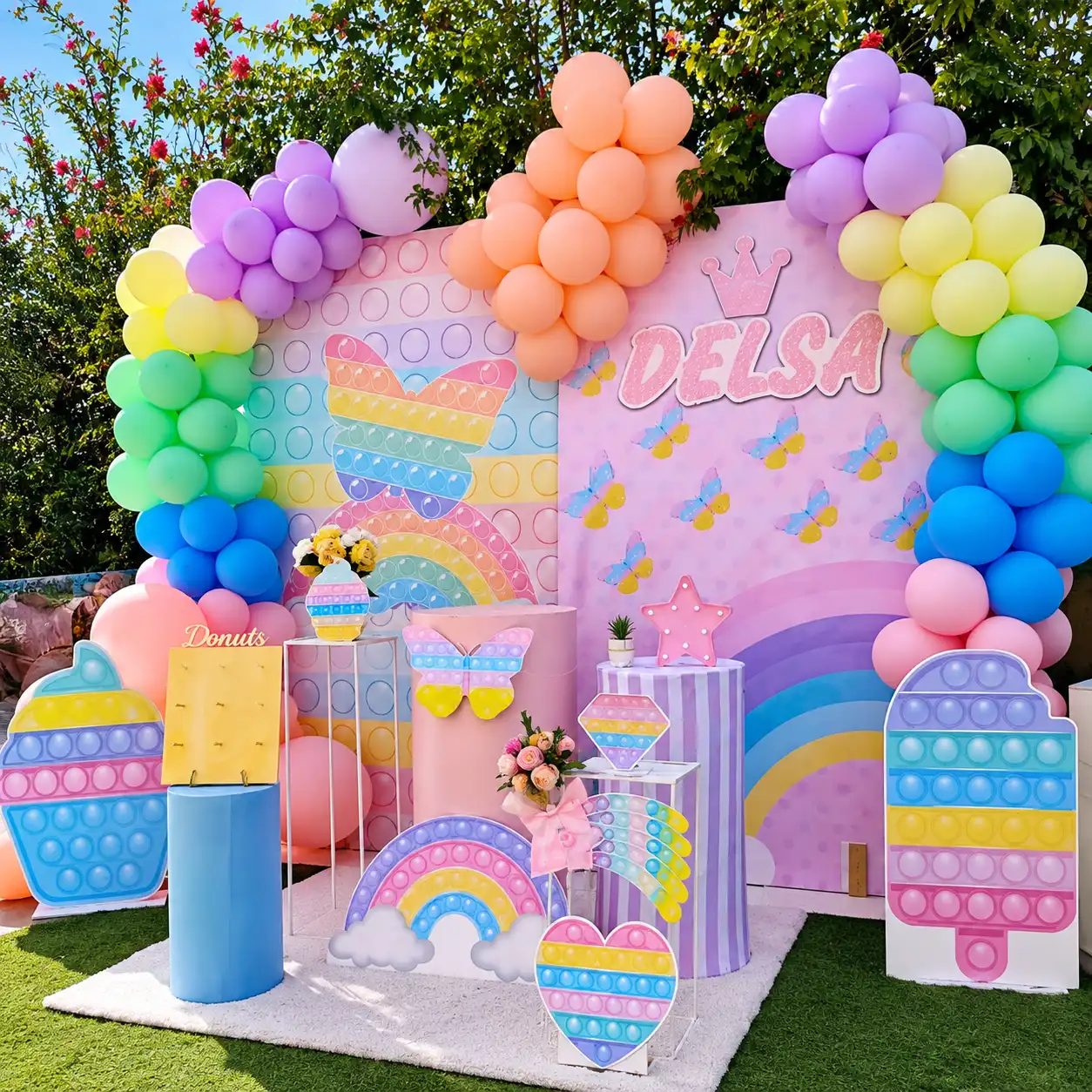 Pastel Pop-It Sensory Kids Birthday Theme