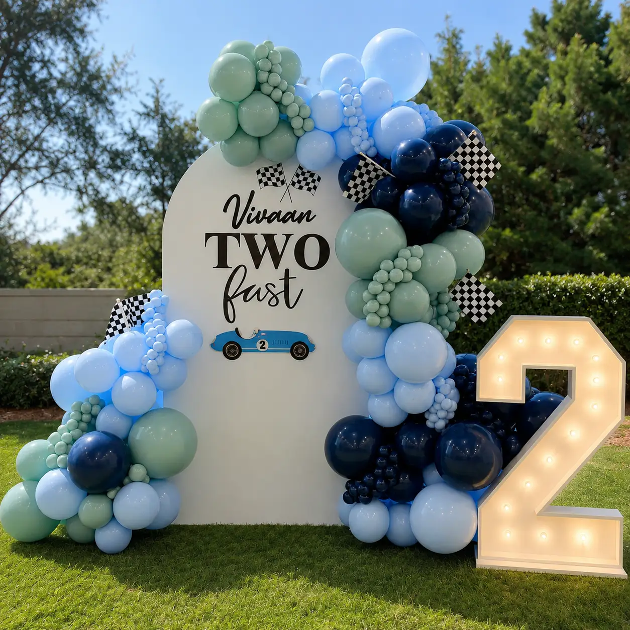 Racing Theme Birthday Backdrop