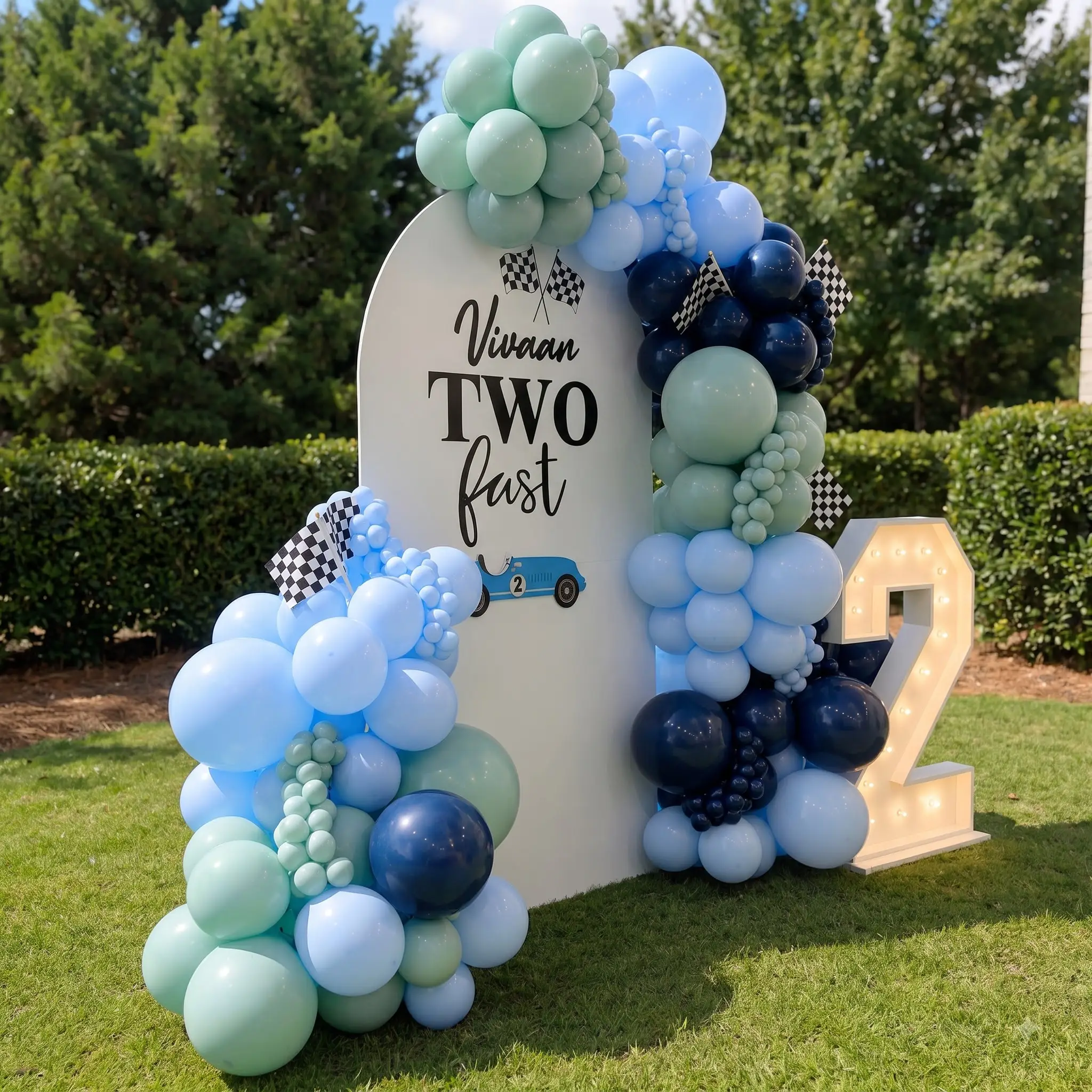 Racing Theme Birthday Backdrop