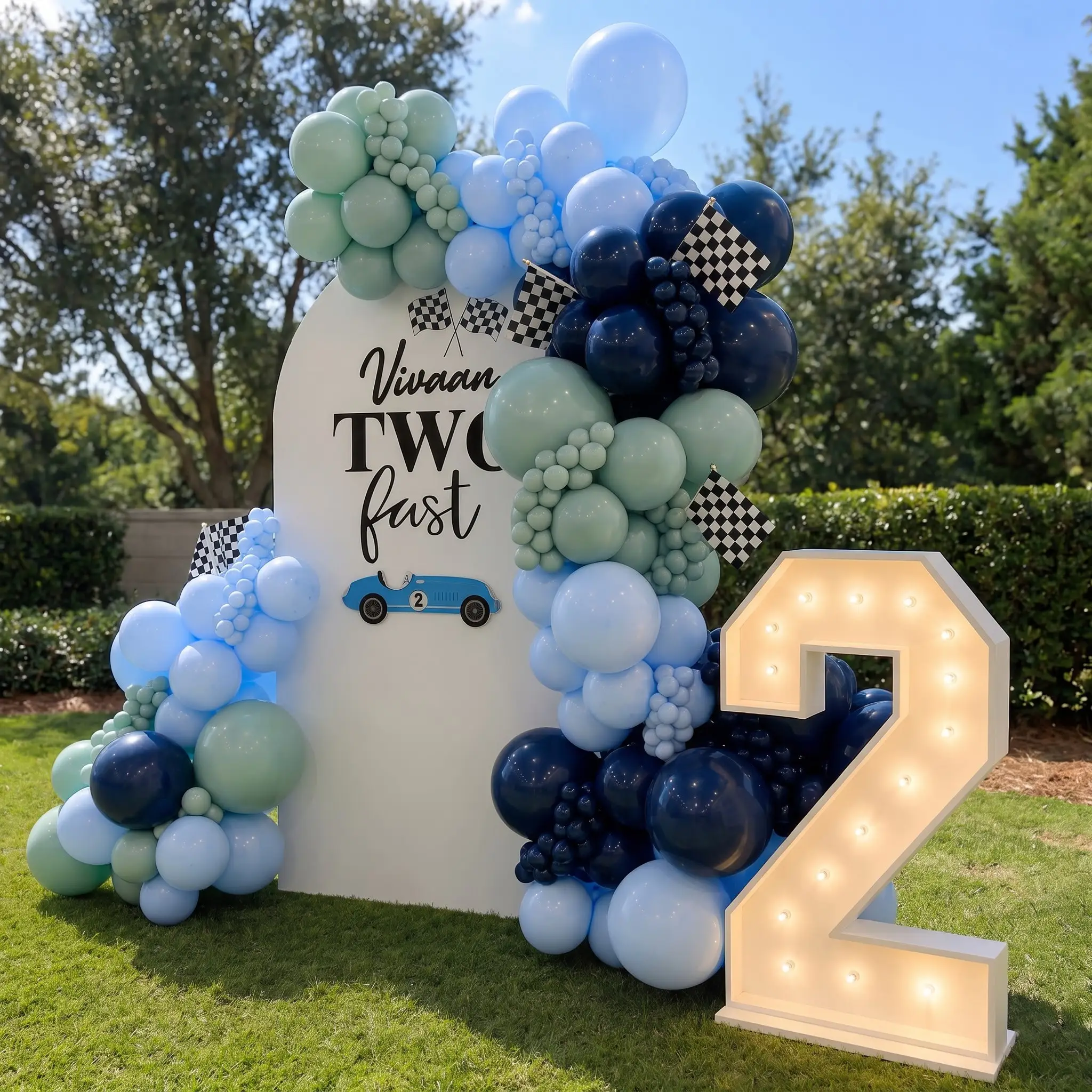 Racing Theme Birthday Backdrop