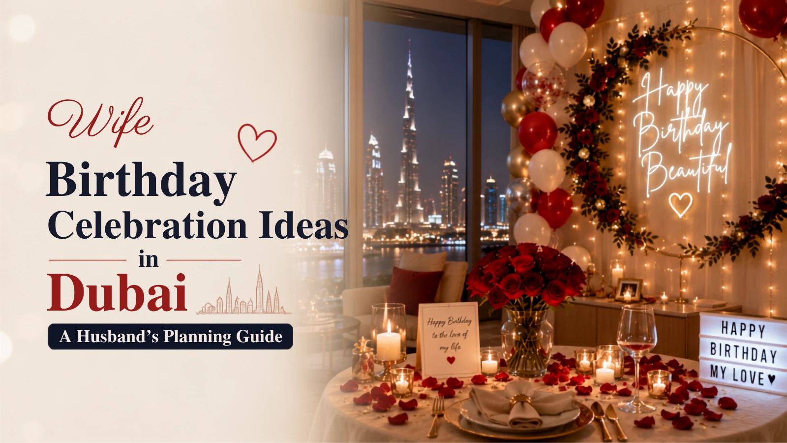 Wife Birthday Celebration Ideas in Dubai: A Husband's Planning Guide