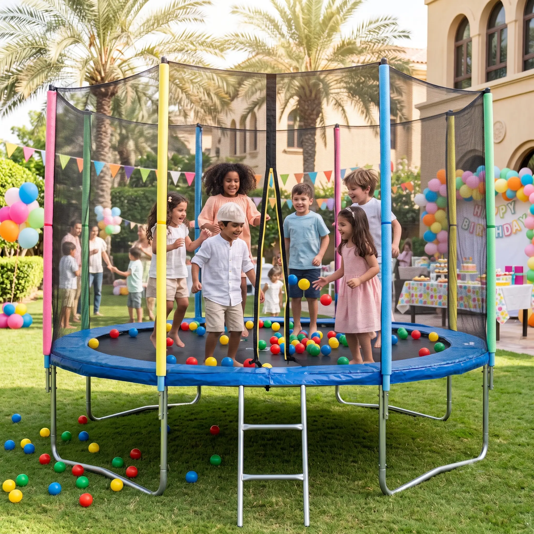 Gemini generated ibncitibncitibnc — Kids Trampoline for Birthday Party