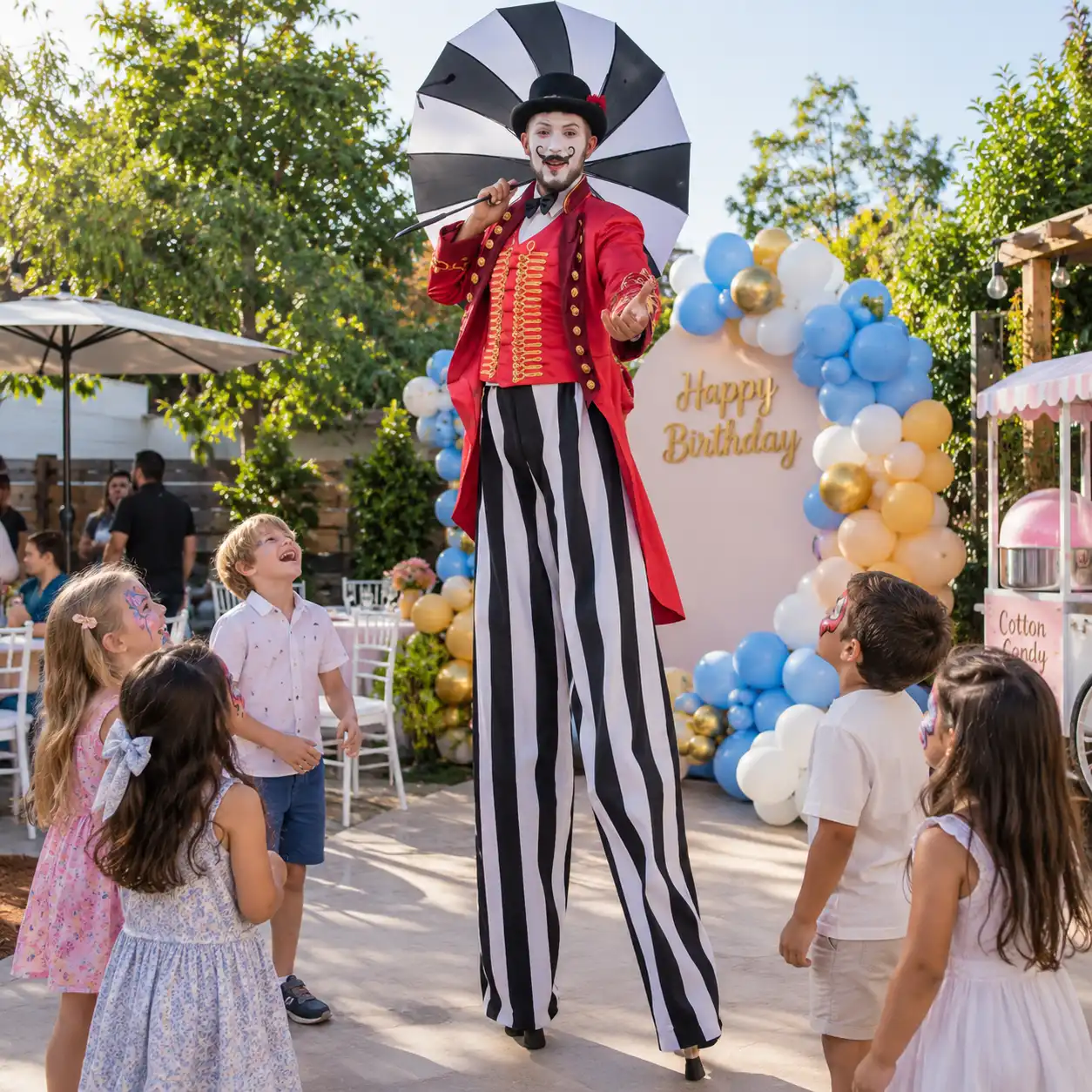 Professional Stilt Walker for Birthday Party
