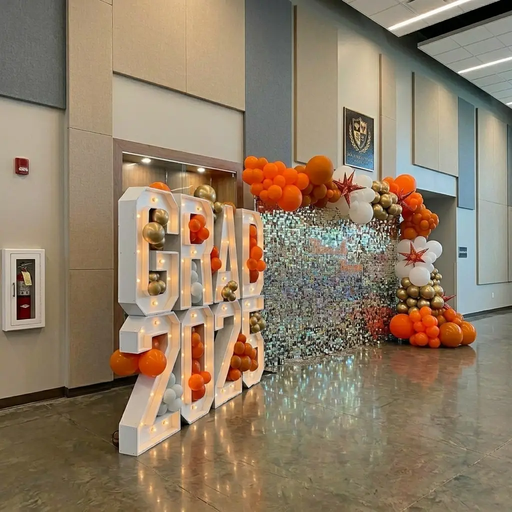College Graduation Balloon Backdrop – photo 2