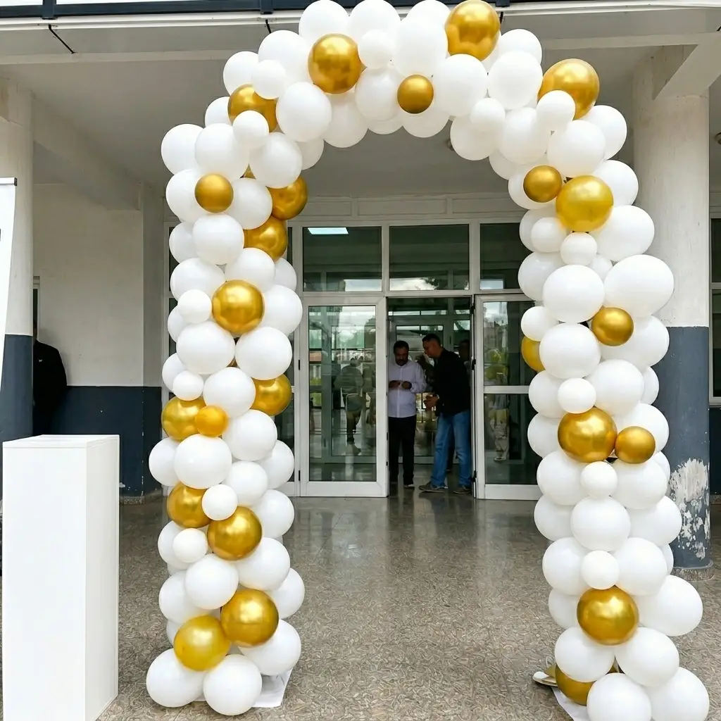White Gold Graduation Decor – photo 3