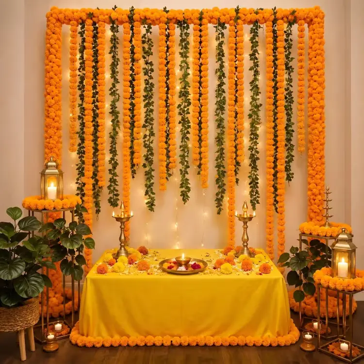 Marigold Ganpati Decoration – photo 3